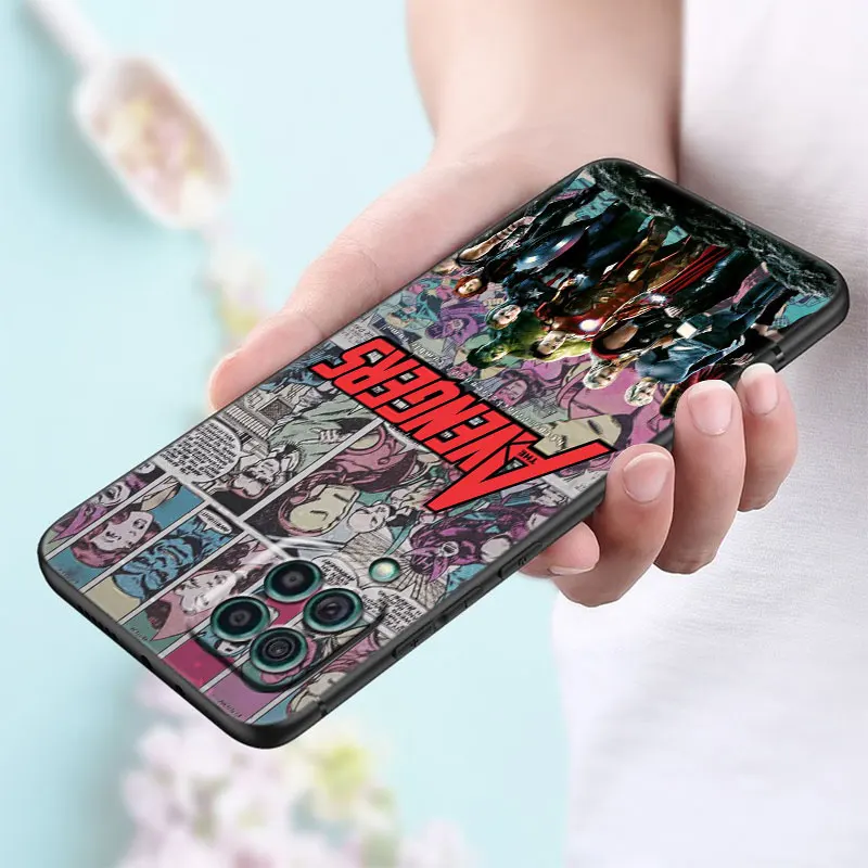 Funda estética de cómics de Marvel para Samsung Galaxy M13 M04 M53 M52 M51 M42 M33 M32 M11 M12 M21 M23 M31S M30S Note 10 Plus 20 Ultra