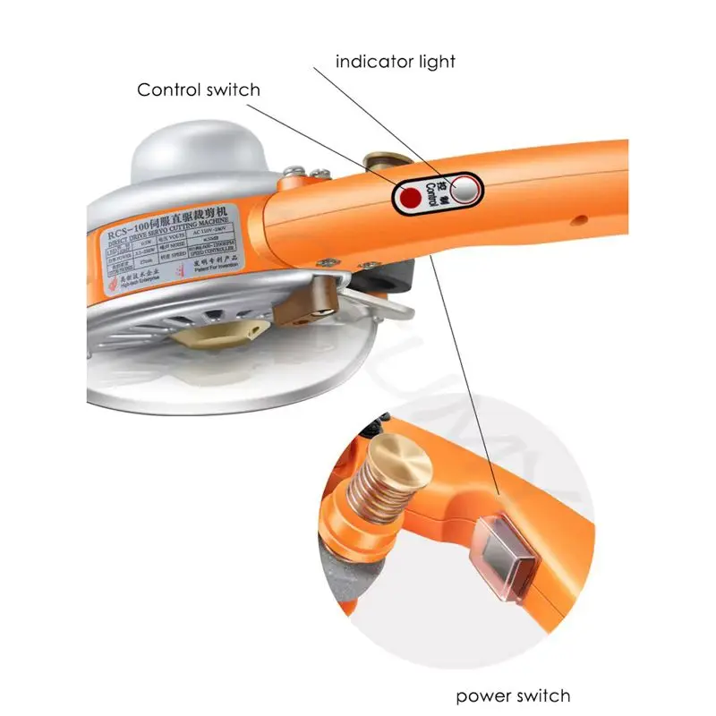 Tailor Special Electric Scissors Direct-drive Round Cutter Portable Cloth Cutting Tool for Clothing Sewing