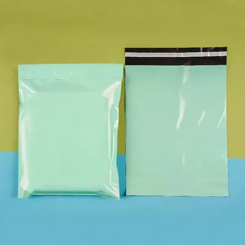 INPLUSTOP 50Pcs Light Green Express Packaging Bags Poly Self Adhesive Shipping Mailing Pouch Waterproof Clothing Storage Bags