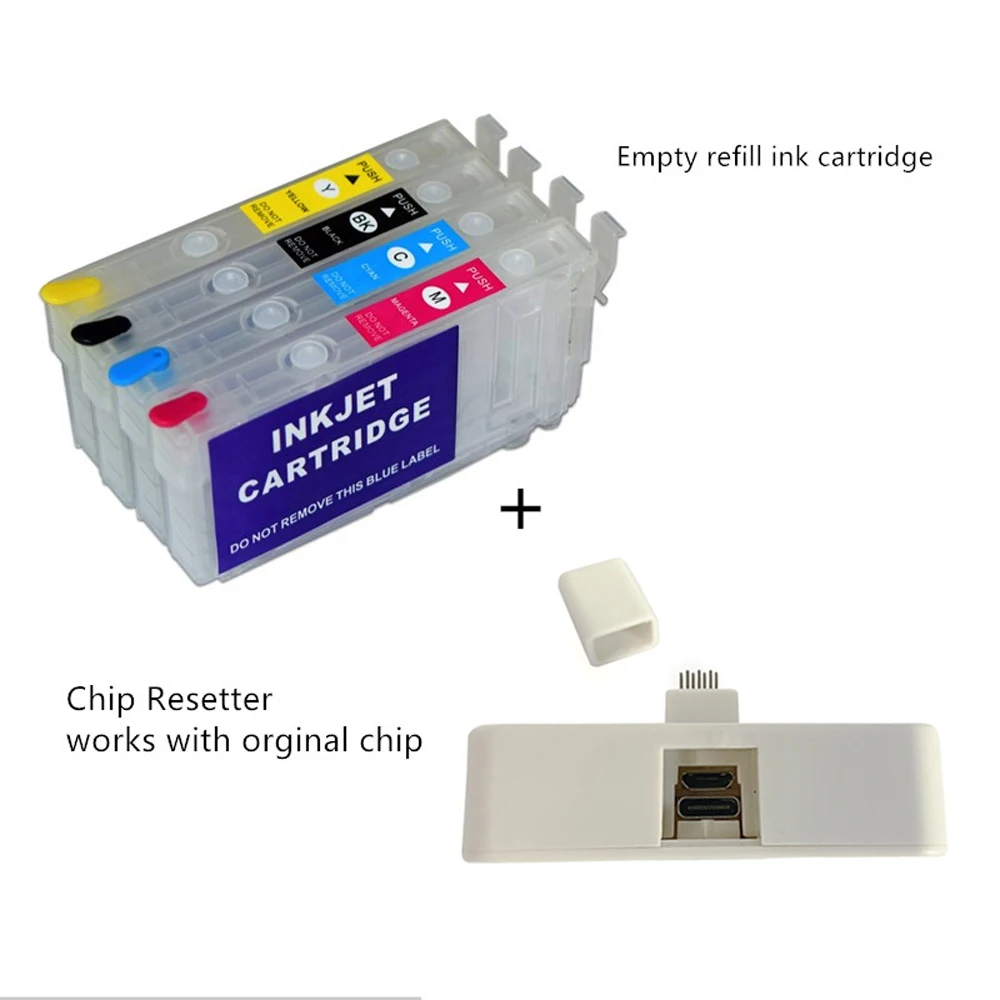 Europe 405 405XL Refill Ink Cartridge No Chip and Resetter for Epson WF- 4830 4820 3820 7830 7835 7840 7310 Printer