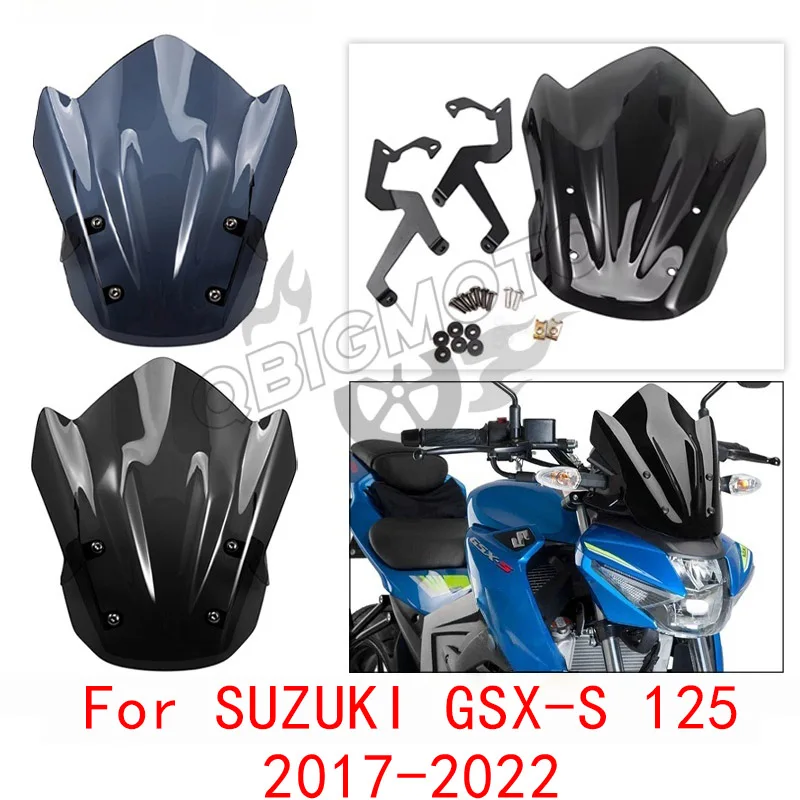 

GSX-S125 2022 Motorcycle Street Sport Bike Windshield Windscreen For SUZUKI GSXS GSX-S 125 GSXS125 GSXS-125 2021 2020 2019-2017