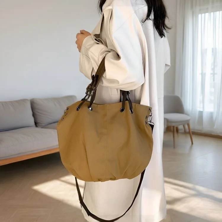 Damen-Canvas-Tragetasche mit großem Fassungsvermögen, lässige Umhängetasche für den täglichen Pendelverkehr und Reisen – Detail 12