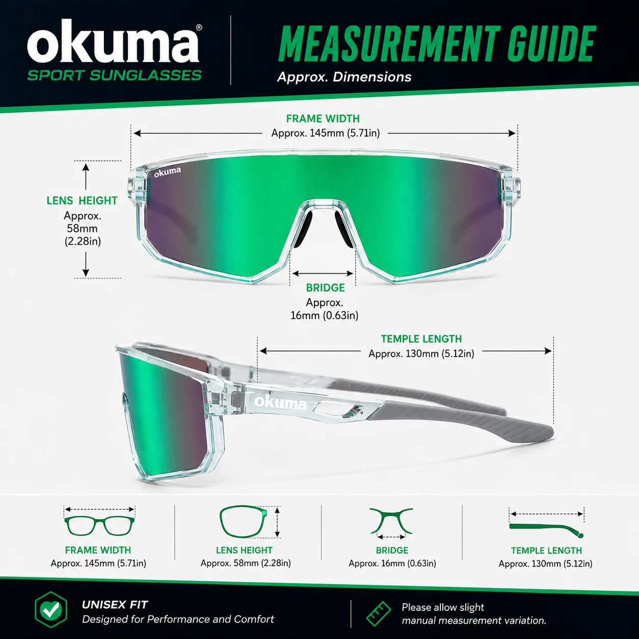 Okulary sportowe OKUMA UV400 m – Surf Reel recenzja i cena
