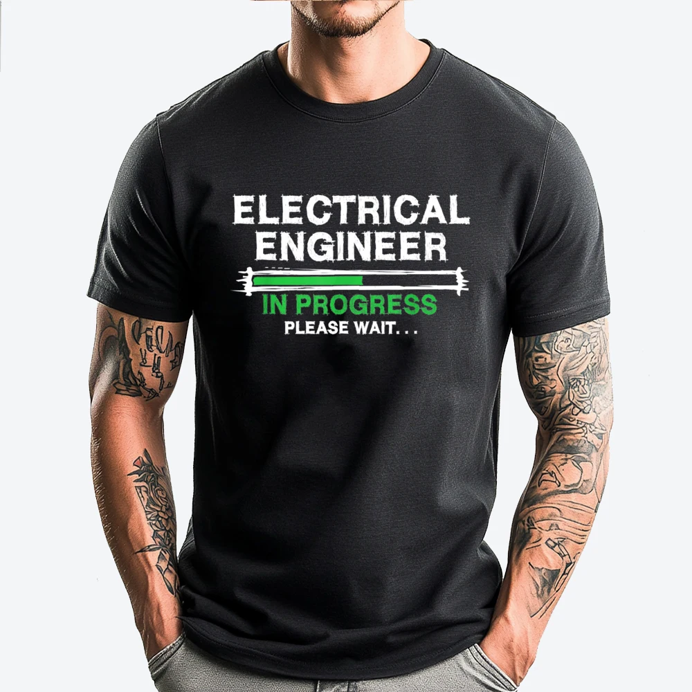 

Electrical Engineer In Progress Plus Size Men Clothing Printed T-Shirt Big Size Figures