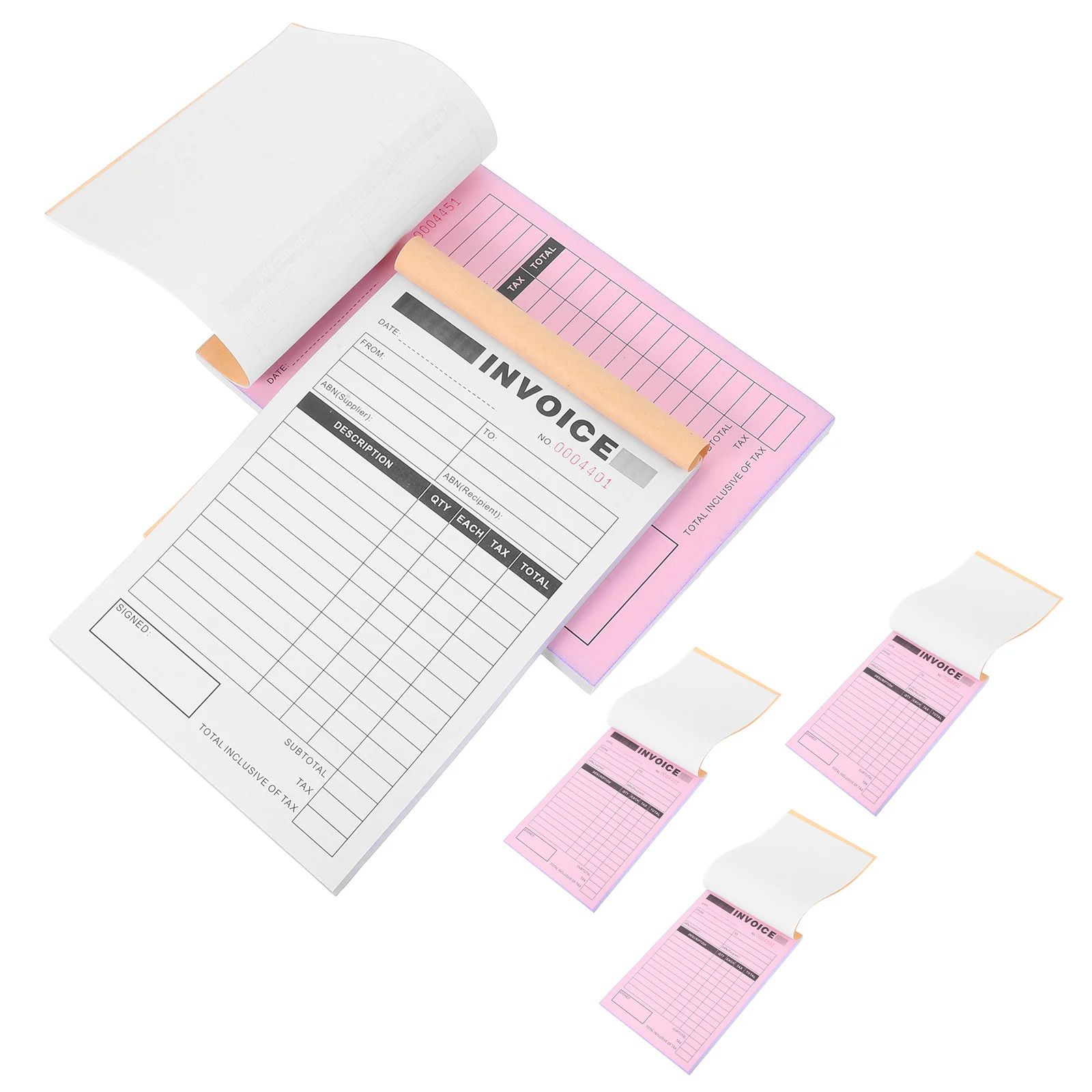 

5Pcs Two-Part Invoice Delivery Note Book Invoice Receipt Duplicate Memo for Small Business Handicrafts Restaurants Photographers