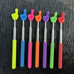 Herramientas de enseñanza de acero inoxidable, puntero de pizarra blanca con diseño de dedo, palo de enseñanza, palos de lectura para dedo, presentador de mano, 1 ud.