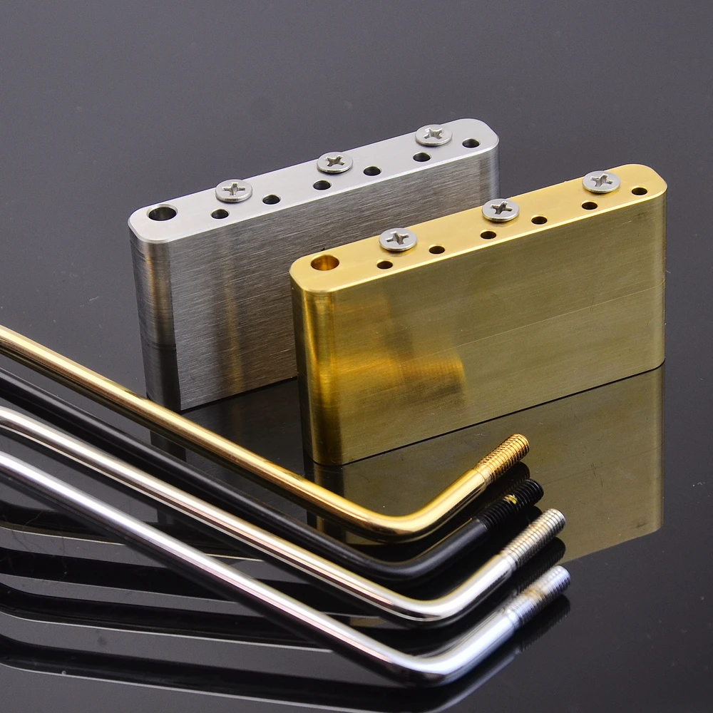 1 Piece 52.5MM Electric Guitar Tremolo System Bridge Brass Block Stainless Steel Block for Mexico Fen-der / Sq-uier CV