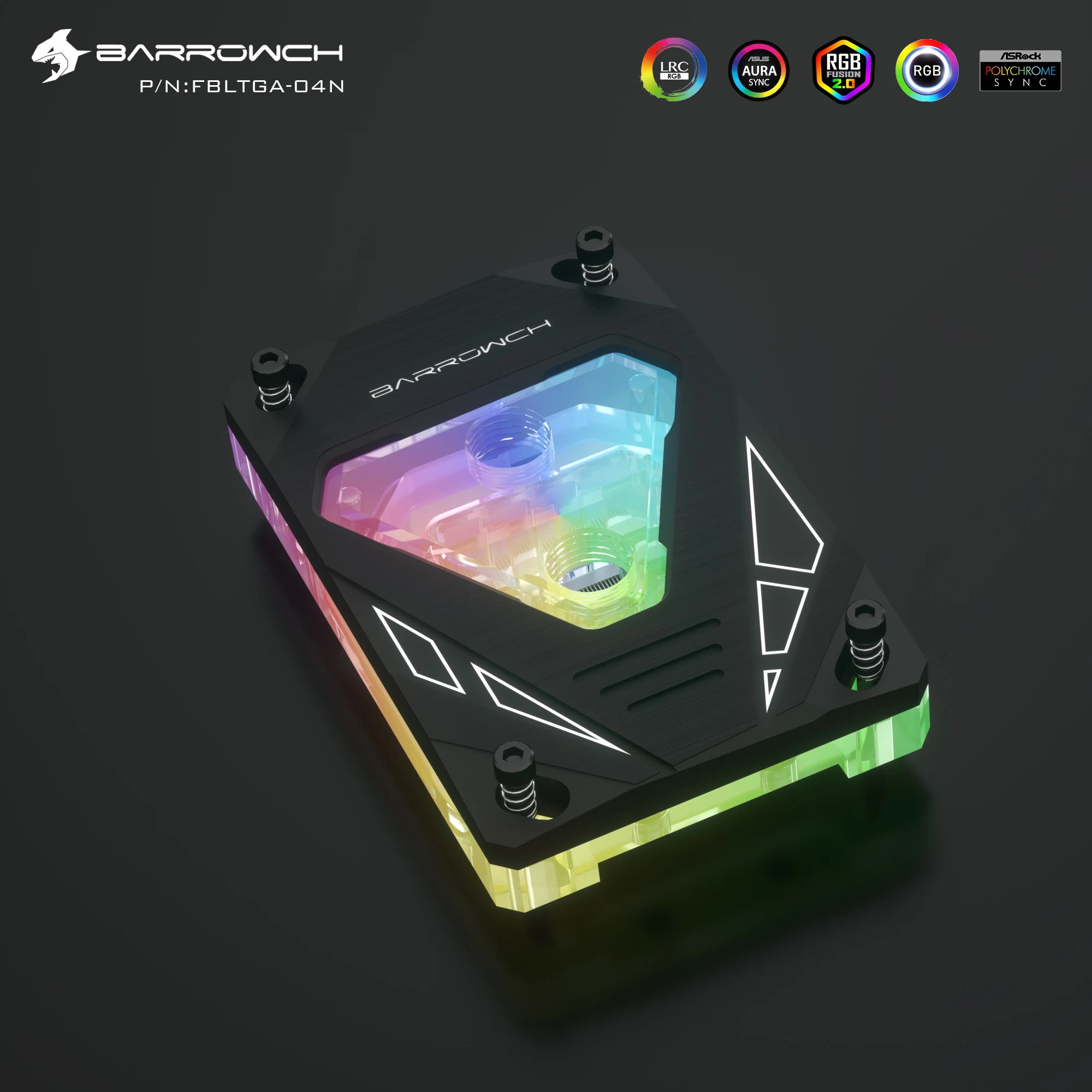 

Barrowch FBLTGI-04I M Series CPU Water Block Use for AMD RYZEN 3000 AM3 AM4 AM5 / INTEL 1700 1200 1150 X99 Radiator