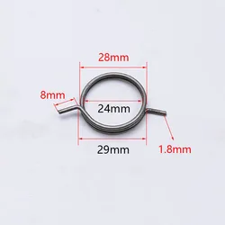 1.8x28x8mm Anti-theft Door Lock Torsion Spring Repaired Metal Coil Replacement Accessories Parts for Electronic Locks Handle