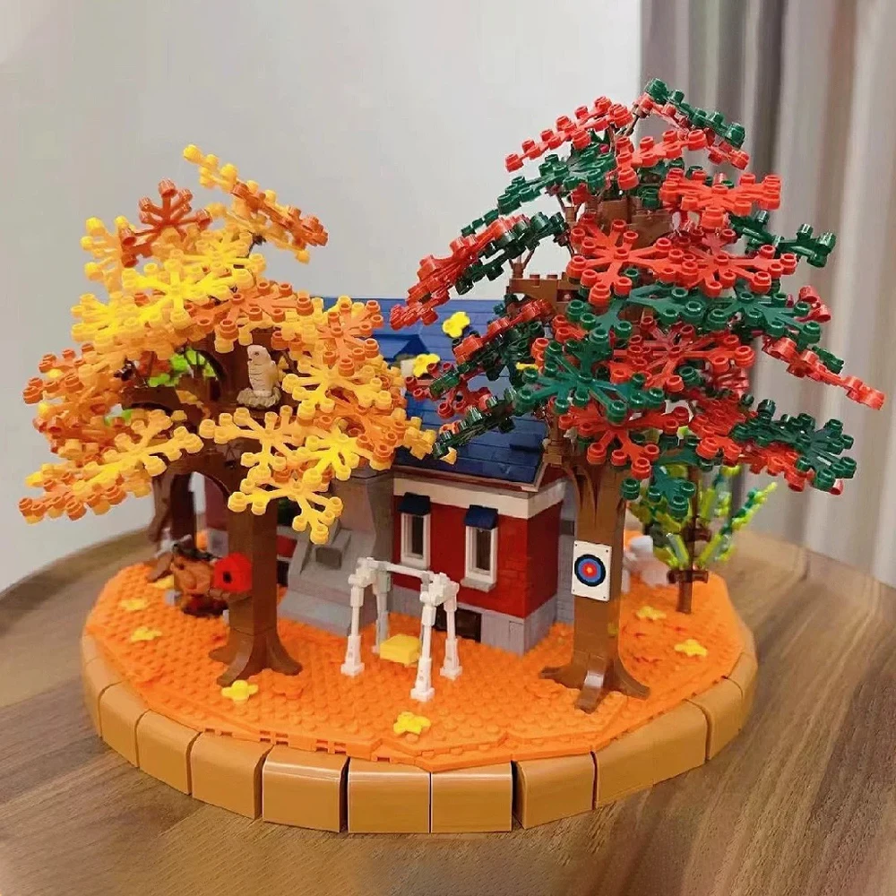 Street View Serie Herfst Wijnmakerij Modulaire Bouwstenen Creatieve Expert Wijnlandschap Model Bricks Speelgoed Voor Kind Verjaardagscadeau MOC