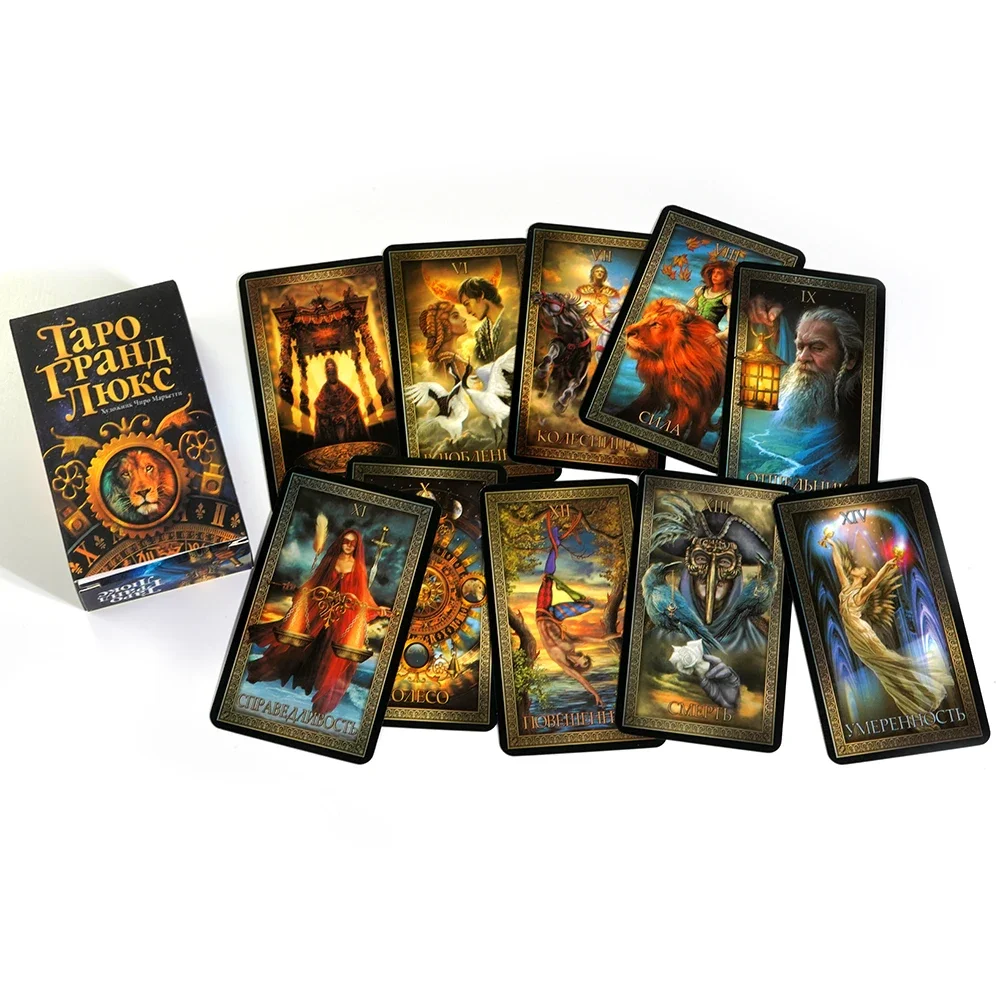 Tarot Cards Grand Luxe Grand Luxe Waite School Includes Instruction Booklet Russian Version Oracle Tarot Board Game Playing Card