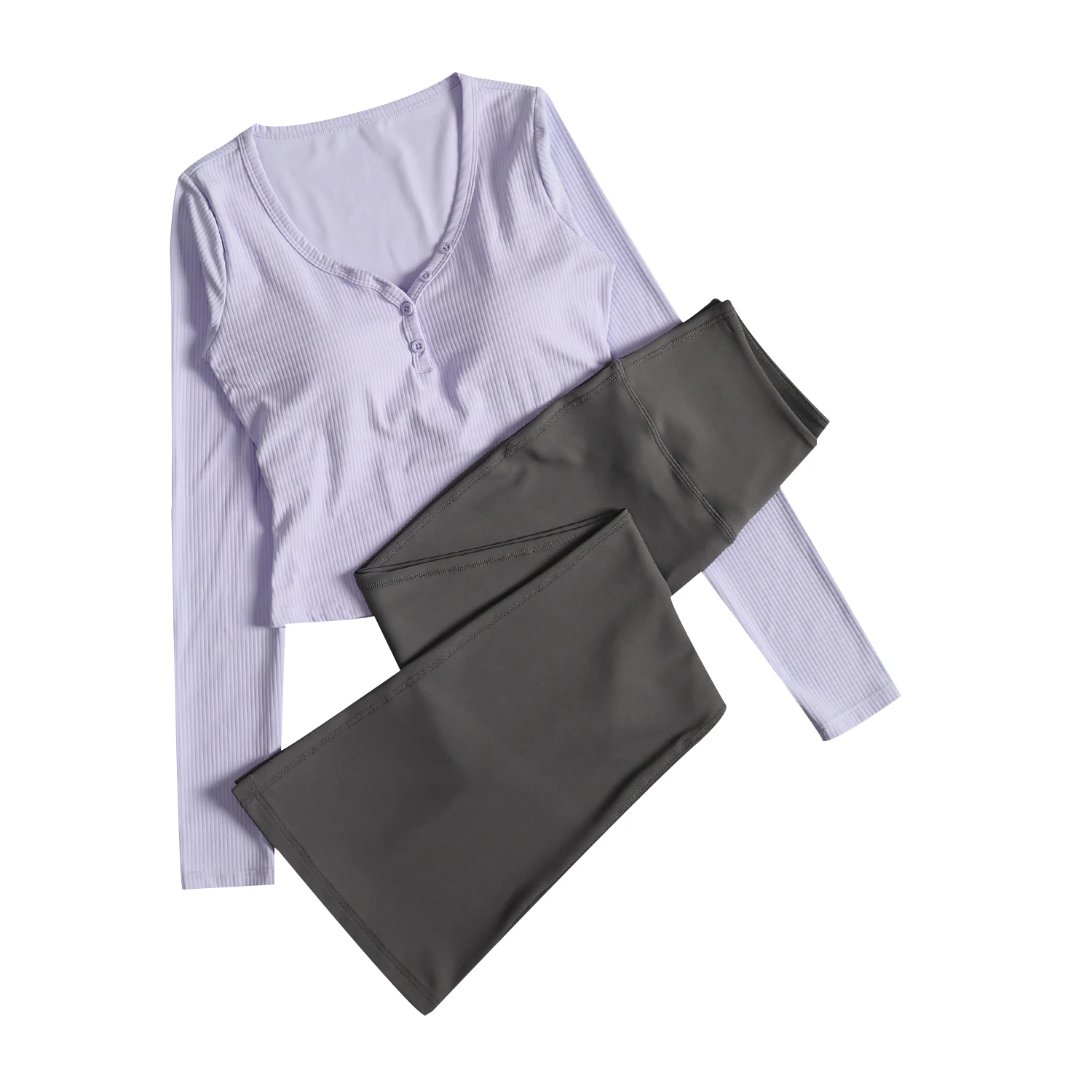 秋の女性用ヨガスーツ、プロのジムエクササイズ、朝のランニング、速乾性、胸パッド付き、スポーツスリムロング