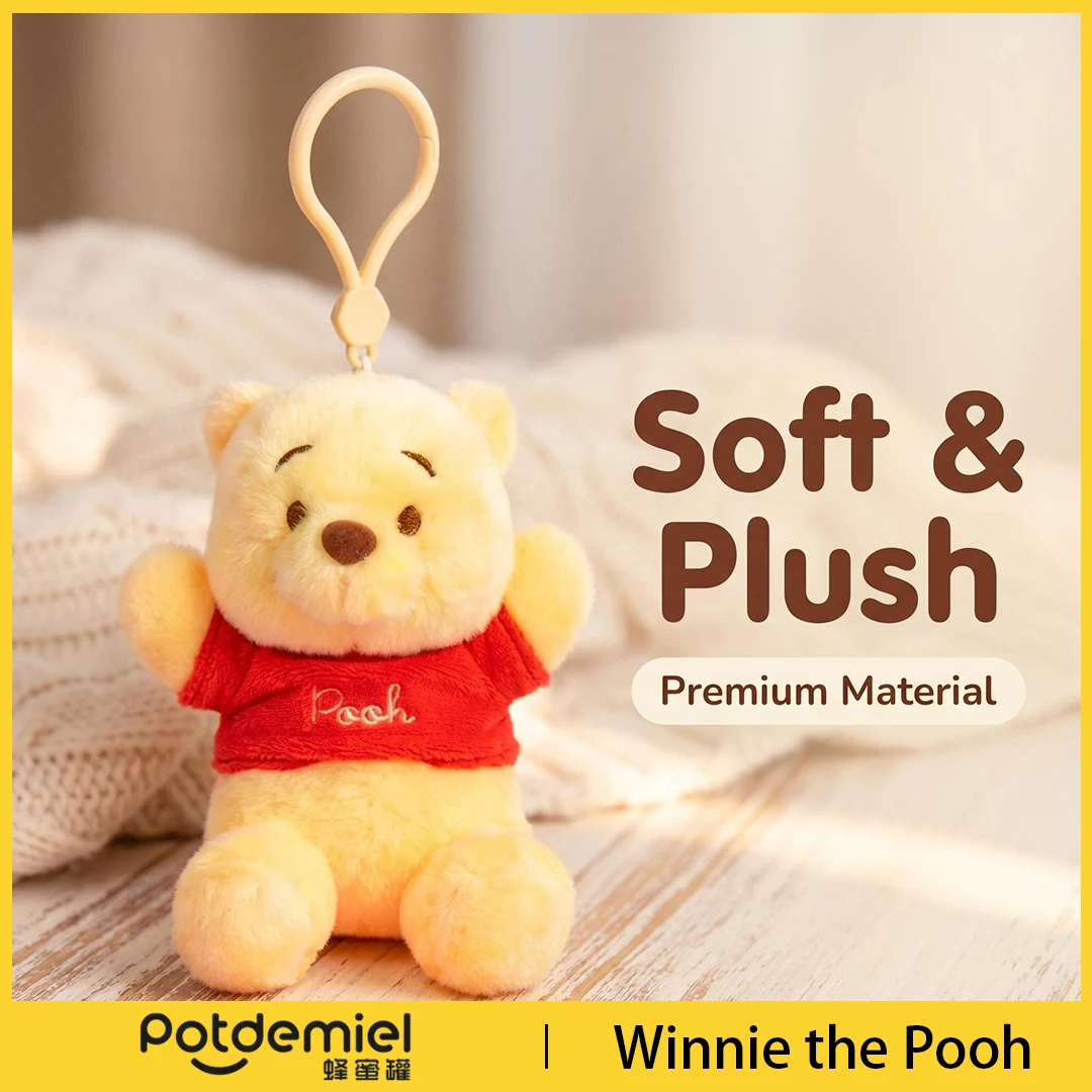 Potdemiel Disney Winnie the Pooh Plush Pendant Canvas Bag Hanger Key Fob Soft Cute Birthday Gift For Young Teen Movie Fans view 6