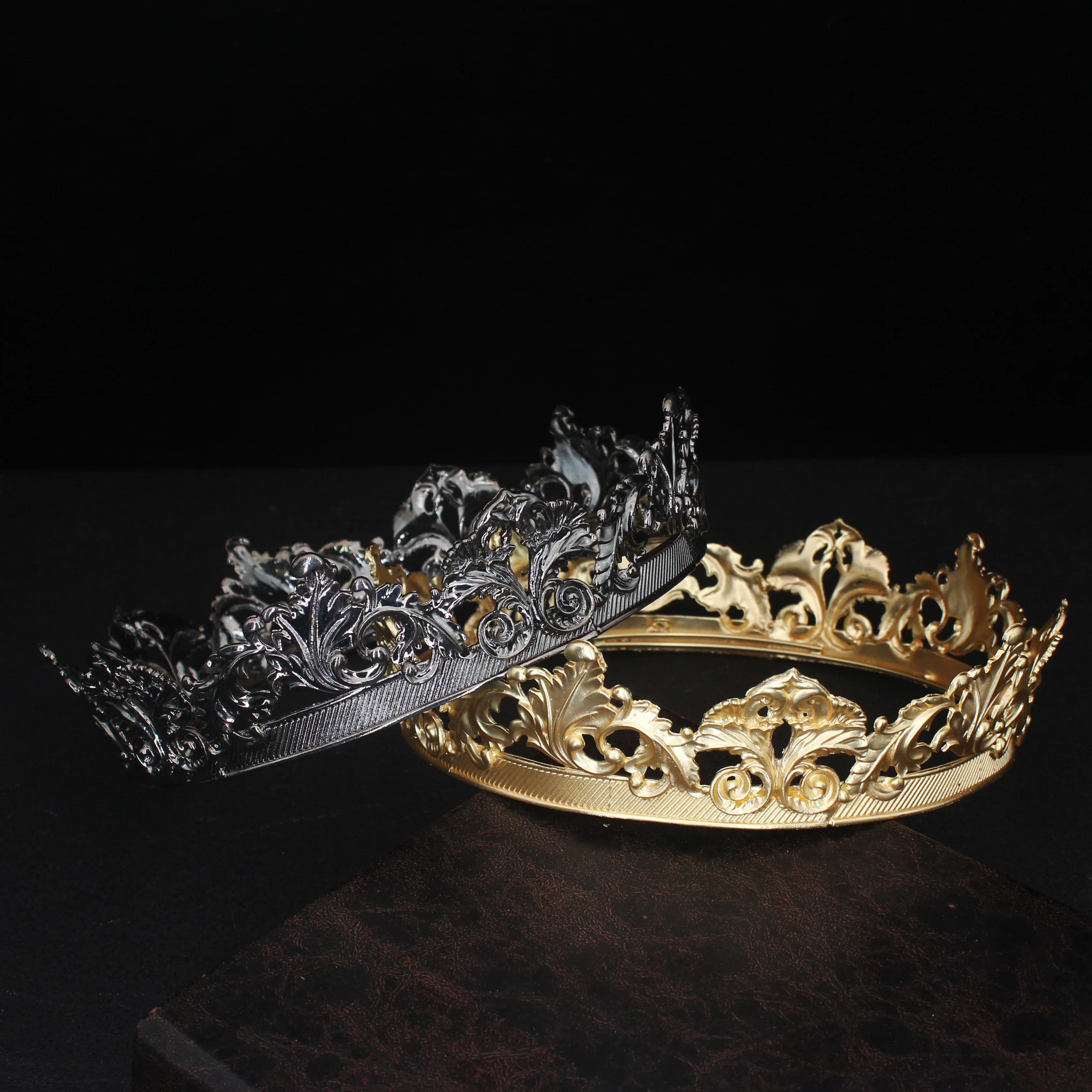 Królewskie korony królowa król korowód Prom Tiara Diadem Vintage mężczyźni korona głowa biżuteria akcesoria ozdoby do włosów