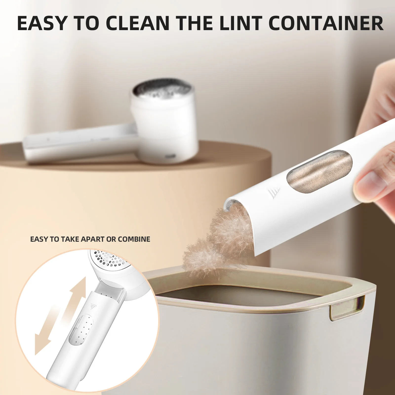 Lint Remover Electric Digital Hair Ball Trimmer Wireless Electric High-speed Household Ball Remover Six Leaf Steel Knife image 5