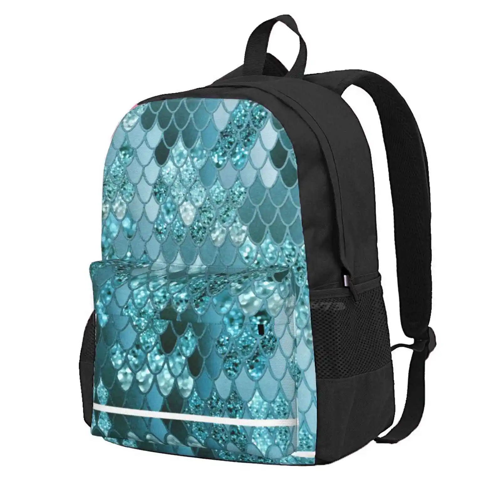 Mermaid Scales #4 (Photo Of Glitter Only - Not Reflective) Hot Sale Schoolbag Backpack Fashion Bags Graphic Design Pattern