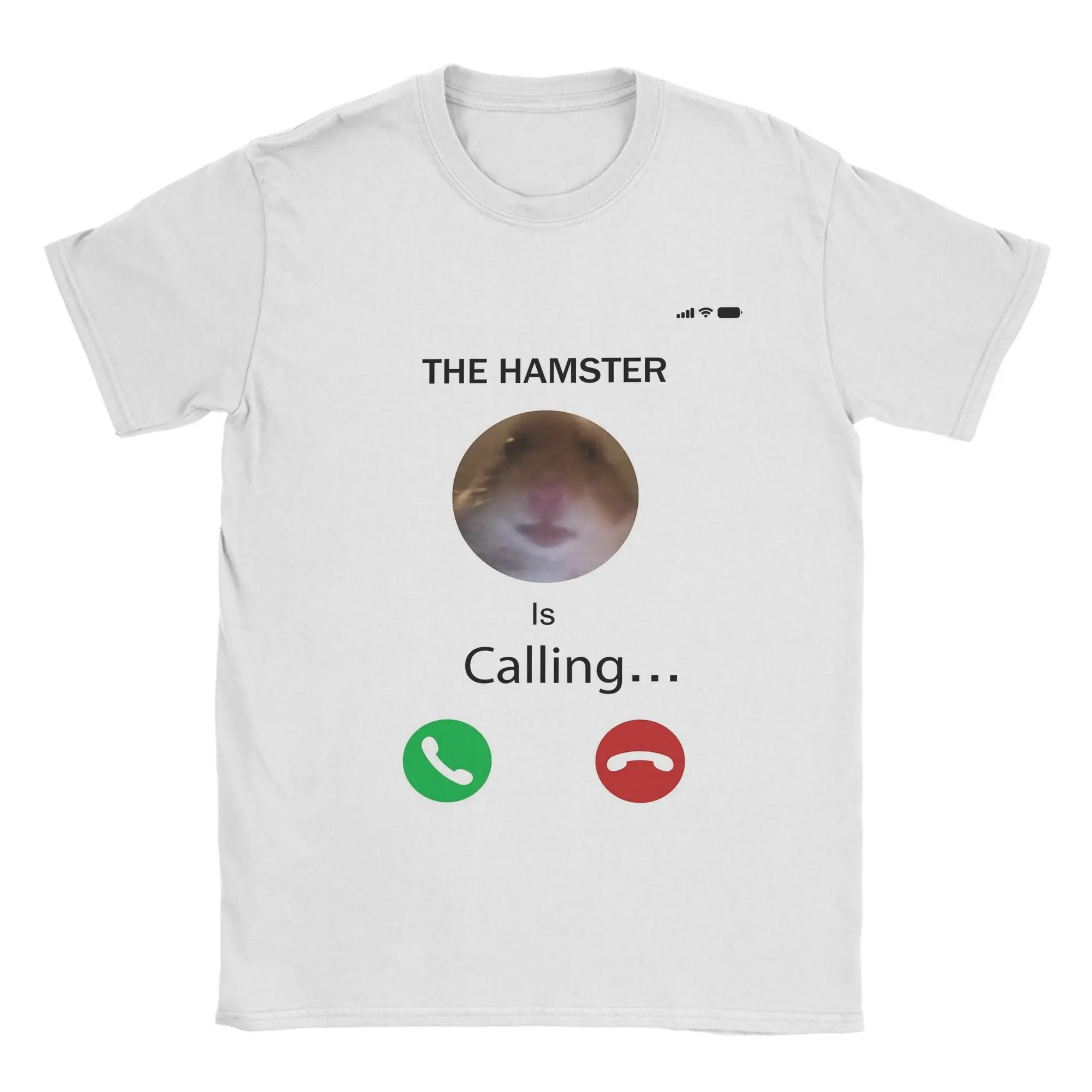 

Dank Meme Hamster Calling T Shirts Men's Pure Cotton Vintage T-Shirt Round Collar Tee Shirt Short Sleeve Clothes Printed