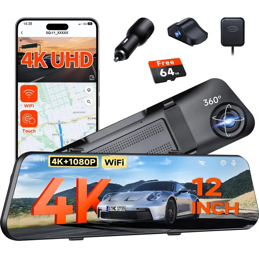 Mirror Dash Cam,Rea… - image
