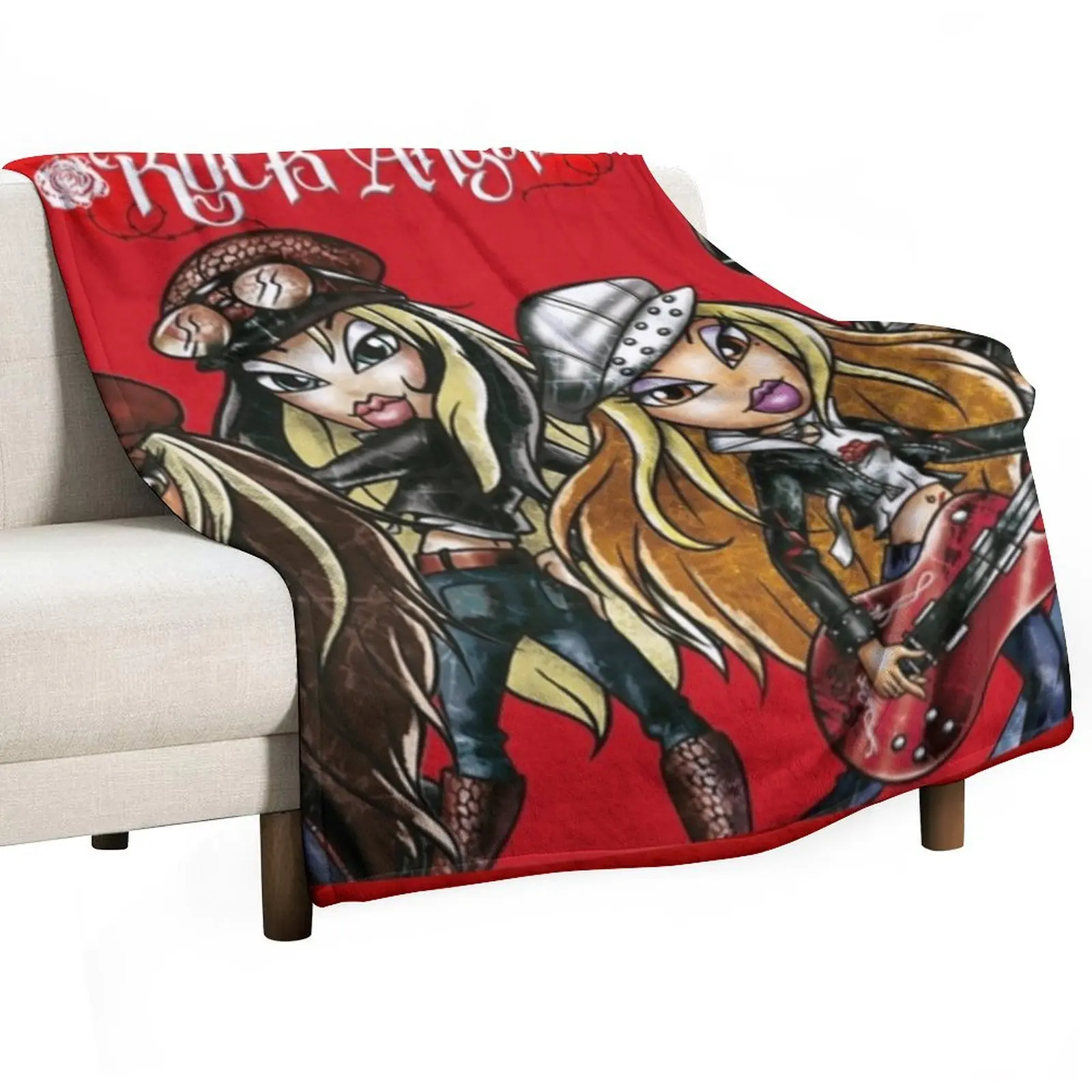 

Bratz rock angelz Throw Blanket Outdoor Soft Blanket for Picnic Beach Camping