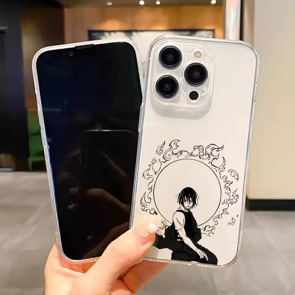 

Shinmon Benimaru Fire Force For iPhone 17 16 15 14 13 12 11 Mini Pro Max Plus Transparent Cover Phone Case