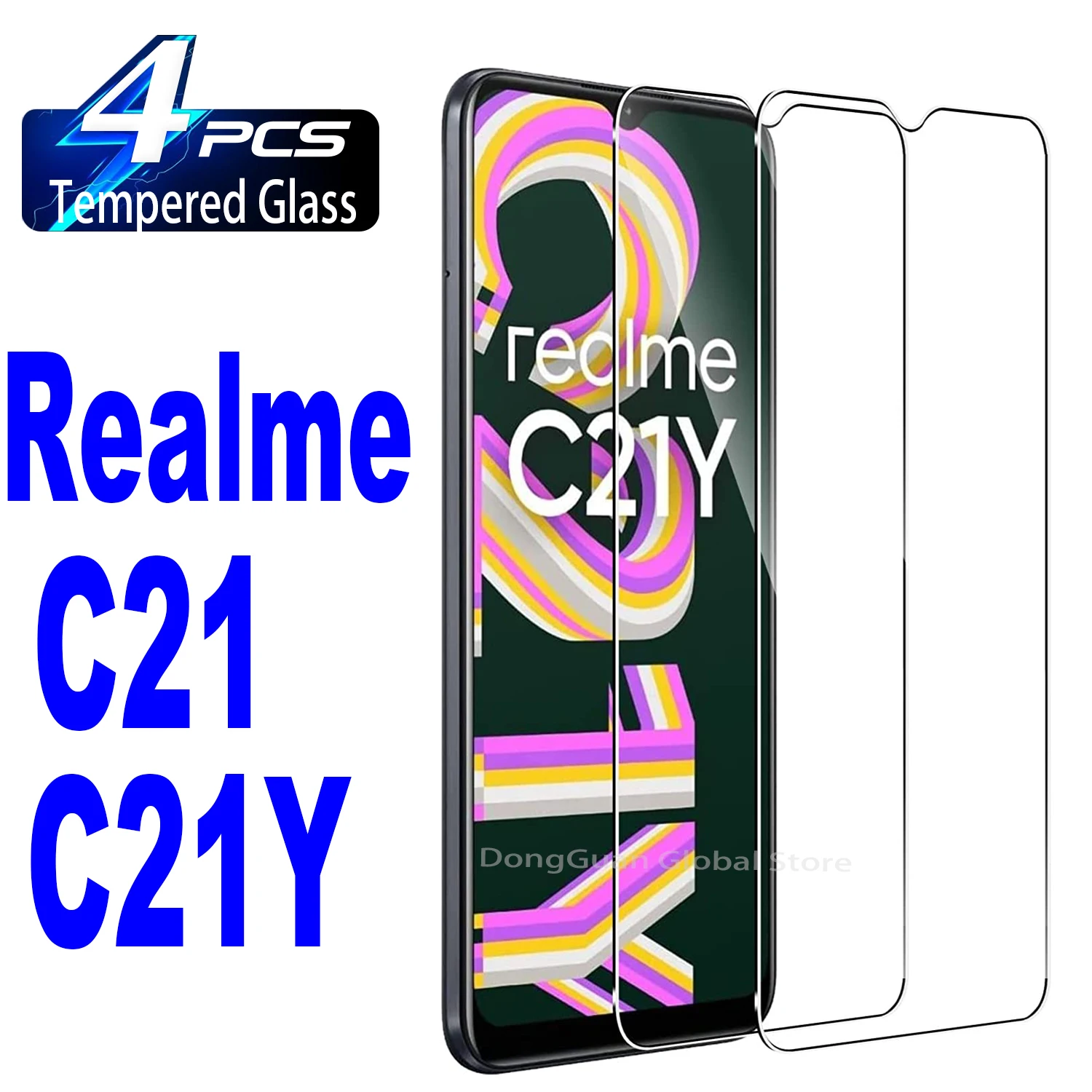 

2/4 шт. закаленное стекло для Oppo Realme C21Y C21 Защитная стеклянная пленка для экрана