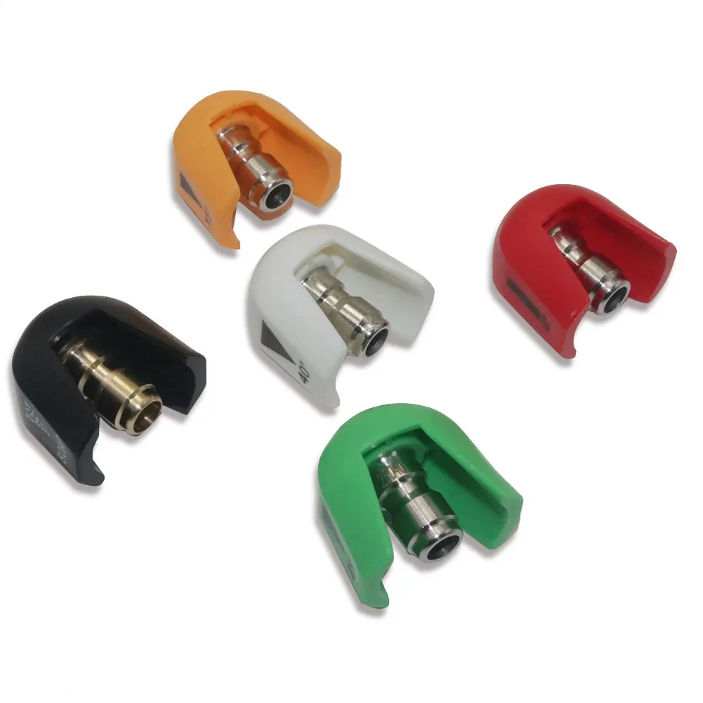 1 Pcs High pressure car wash water gun head five color cleaning machine nozzle quick connector 1/4 quick plug nozzle leather