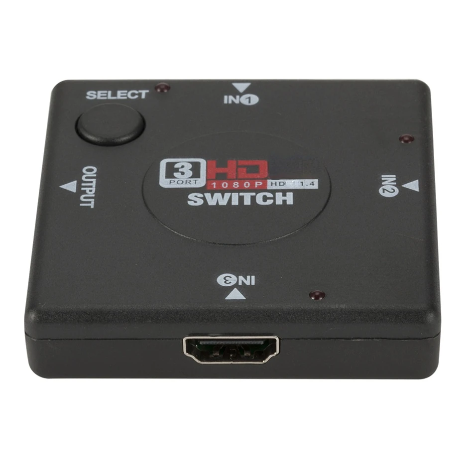 Przełącznik sygnału HD 1080P 3 w 1 na zewnątrz 3 Port koncentratora Box Full HD Splitter do PC Xbox PS3 PS4 Monitor HDTV gry Roku