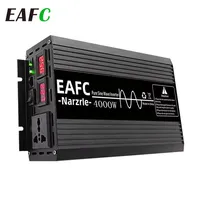 Pure Sine Wave Inverter 4000W/3000W/2000W DC 12V To AC 220V Voltage Transfer Converter Universal EU Socket Auto Accessories