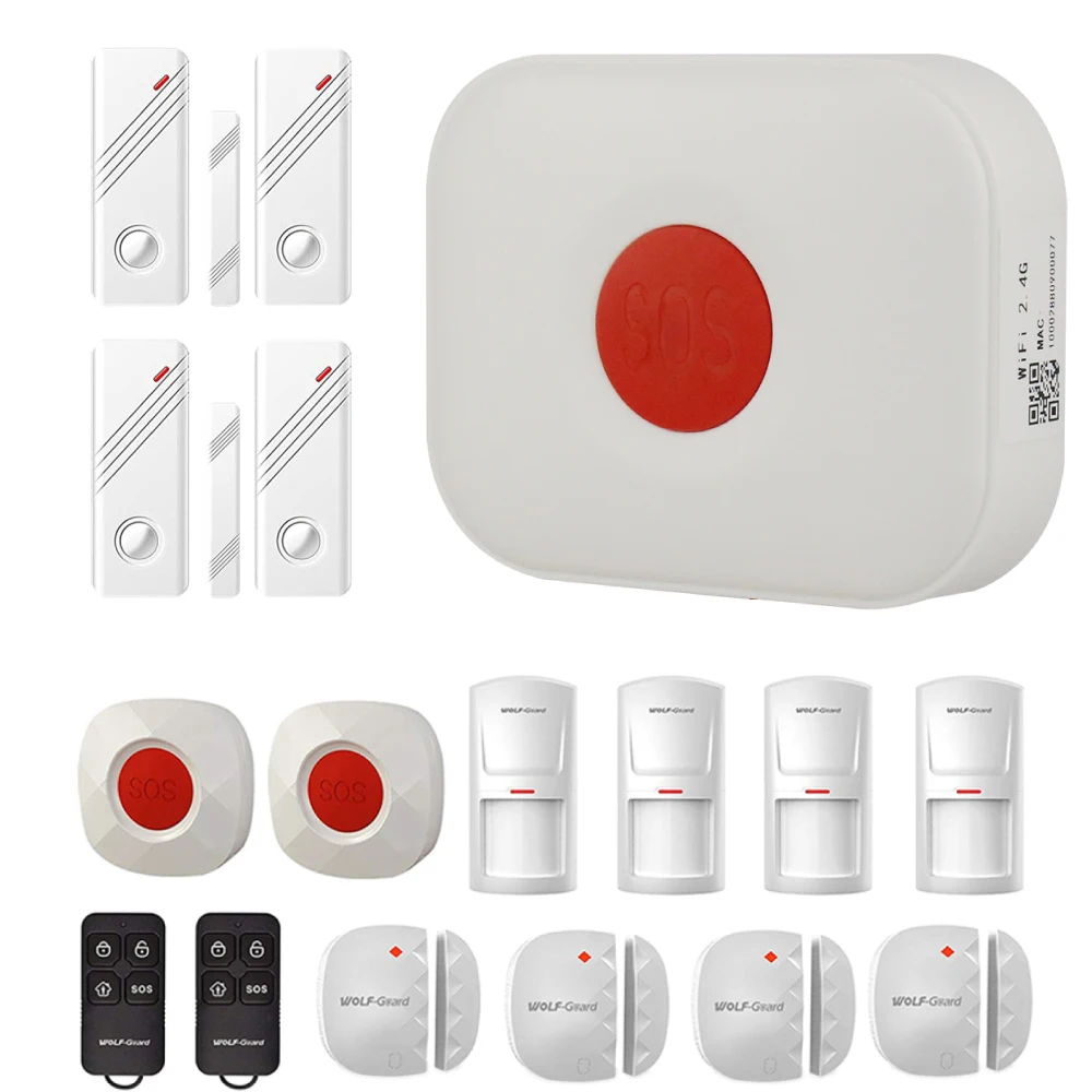 Smart 4G GSM SMS SOS elderly Panic  Alarm system  with intercom