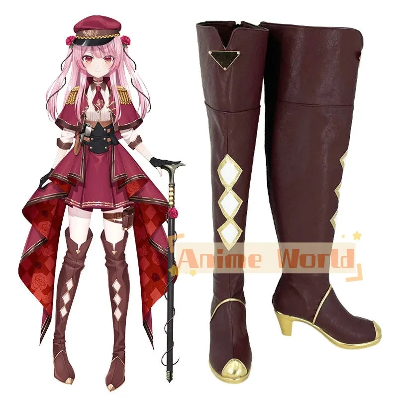 

Virtual YouTuber Nijisanji OBSYDIA Rosemi Lovelock Brown Shoes Cosplay Boots Halloween Carnival Boots Custom Made
