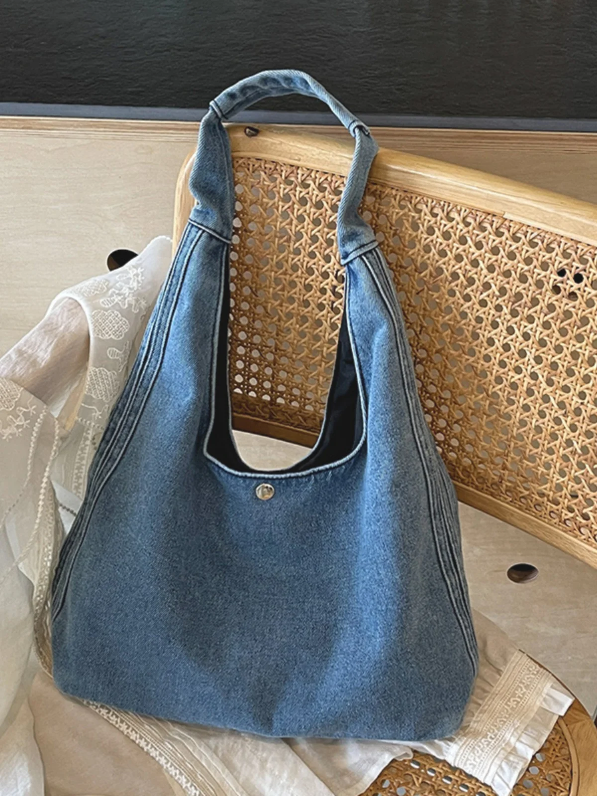 캐주얼 대용량 캔버스 토트 백 통근자 싱글 숄더백 젊은 - Women'S Young Bags 리뷰 및 가격