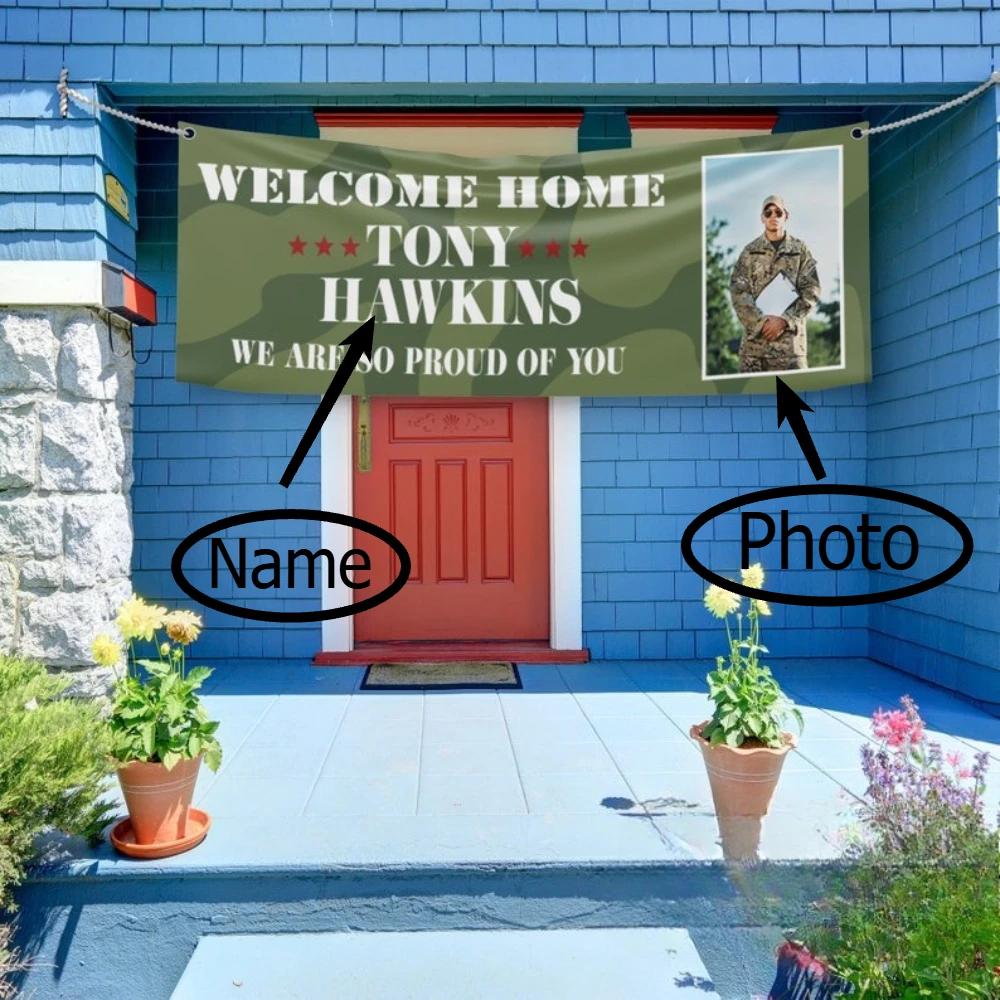 

Welcome Home or Congratulations, We Are So Proud, Military Homecoming, Military Banner, for Graduations, Weddings & Partyies