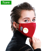 Tcare Fashion Cotton Face Mask Respirator Washable Reusable Mouth Masks + 2Pc Activated Carbon Filter PM2.5 for Men Women Health