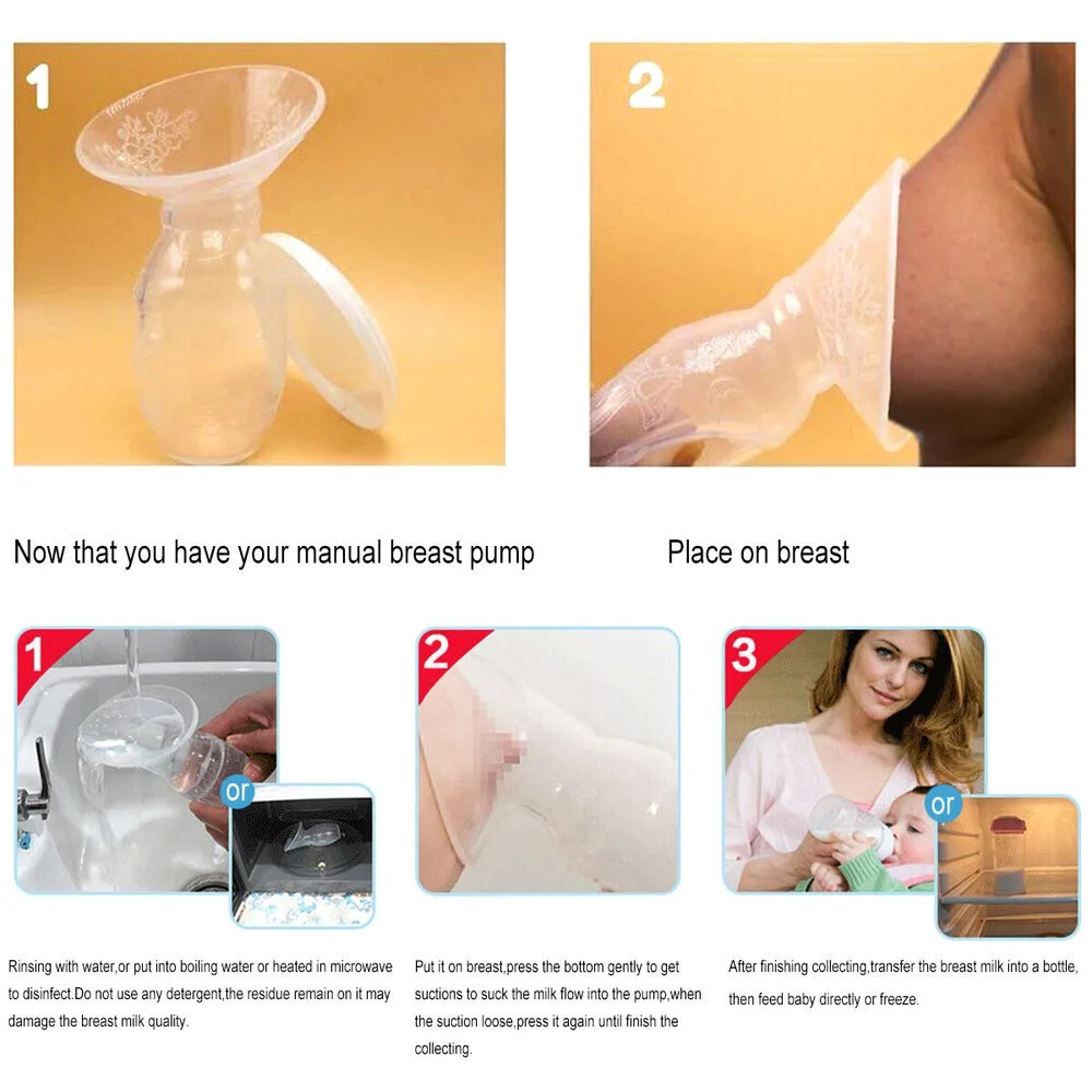 Automatic Milk Bottle Silicone Pumps One-handed Breast Collector Baby Breastfeeding Breast Milk Pump