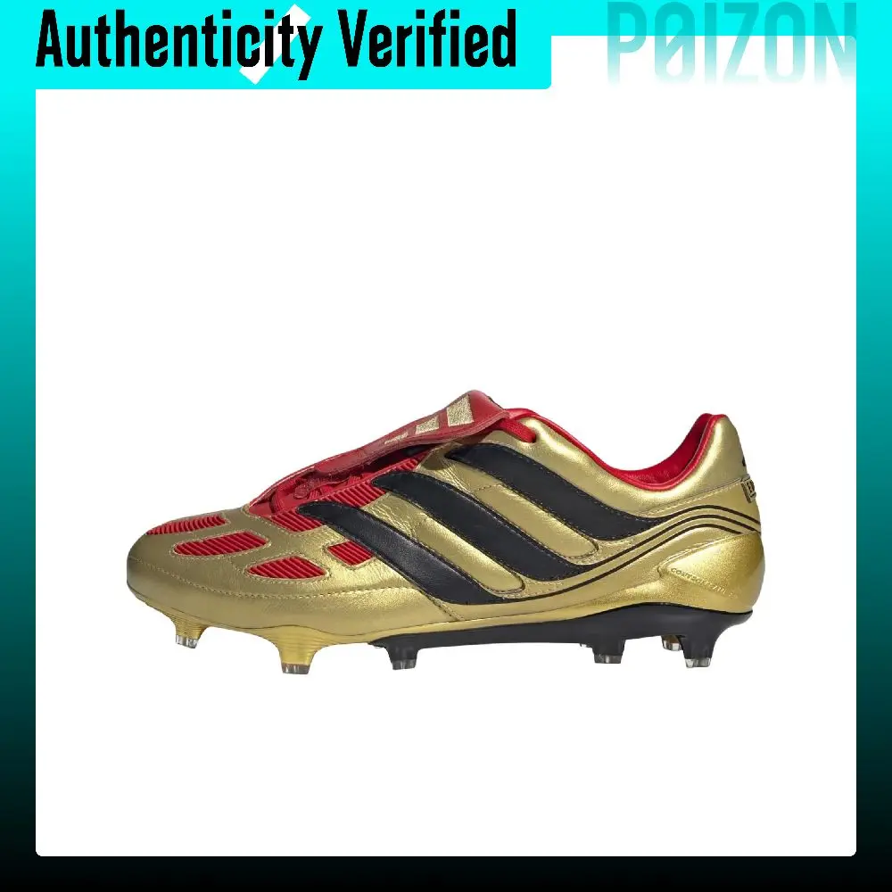 Adidas Predator Precision Soccer Shoes Unisex Low-top Gold/Black/Red IH0944