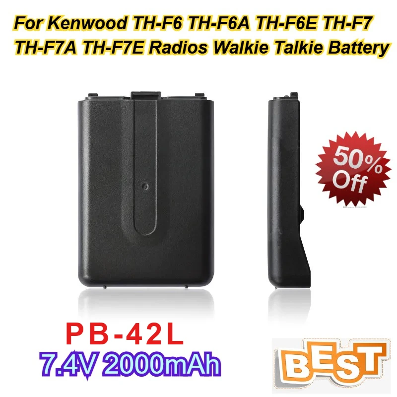 

7.4V 2000mAh PB-42L Radios Walkie Talkie Battery for Kenwood TH-F6 TH-F6A TH-F6E TH-F7 TH-F7A TH-F7E
