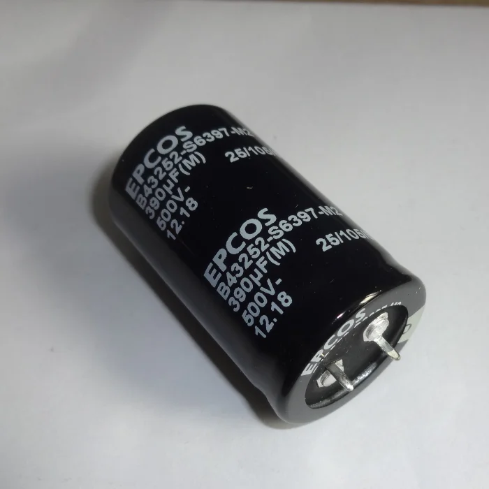 Epcos-sival直接挿入コンデンサ、390uf、500v、30x50mm、b43252、s6397、m2、新品在庫あり、輸入、1個