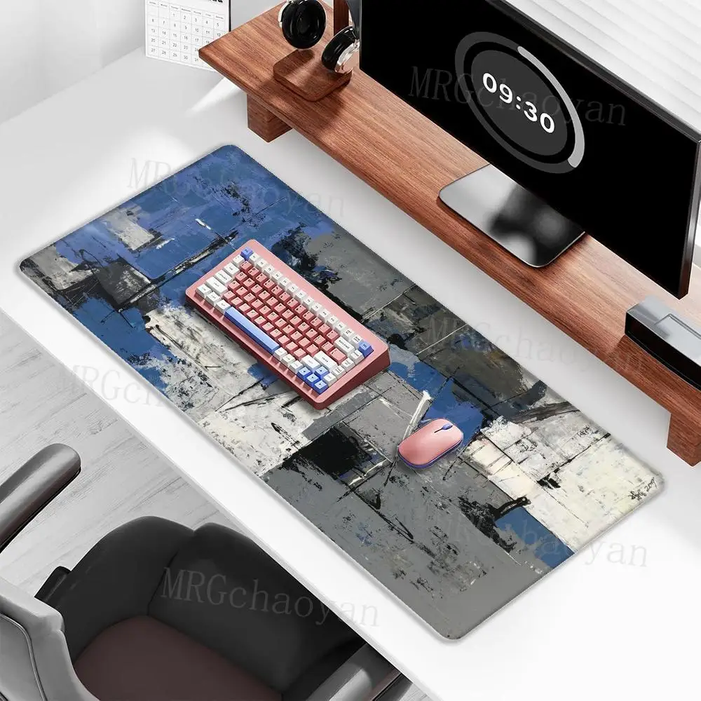 Alas Mouse Gaming Super Besar Motif Grafiti Tua XXL Alas Mouse Komputer HD untuk Rumah, Karpet Keyboard, Alas Meja Laptop Gaming