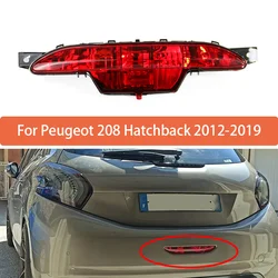 1Pc Parking Reflector Taillights Without Bulb 9674308980 For Peugeot 208 Hatchback 2012 2013 2014-2019 Car Rear Bumper Fog Light