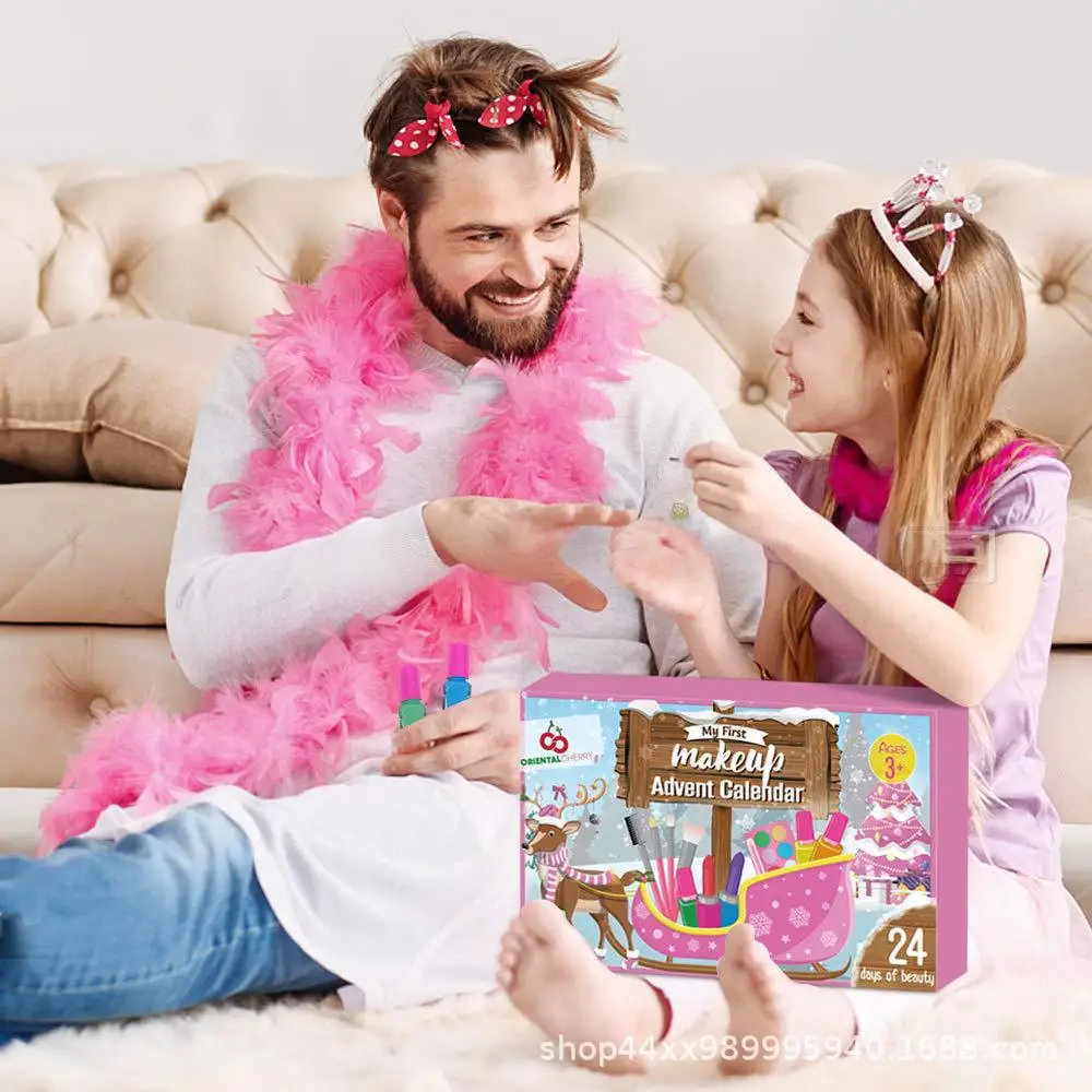 女の子向けキッズメイクアップセット - 洗えるメイクアップセット、子供用プリンセスプレイゲームおもちゃプレゼント、L