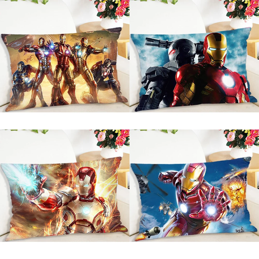 Superhero Iron Man printed Pillowcase Home Bedroom Room decoration Bed Sleeping Pillowcase Sofa Cushion Cover 40x60 50x70cm