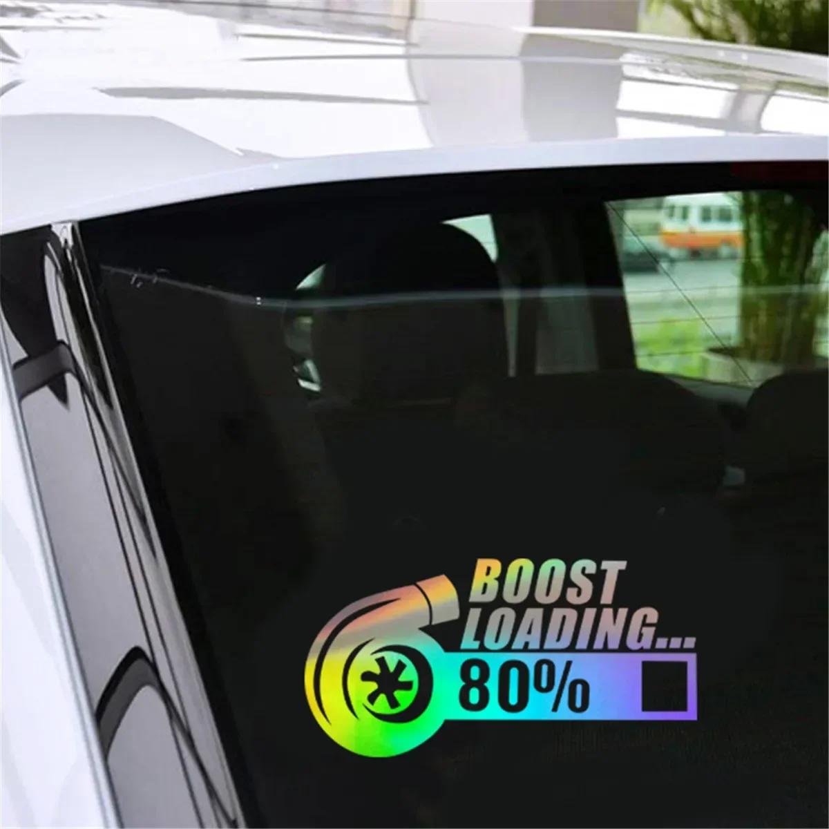 TURBO BOOST LOADING Sticker Motorcycle Funny Decals for Car Van Window Bumper JDM DUB PUG Vinyl 18cm*9cm Auto Accessories