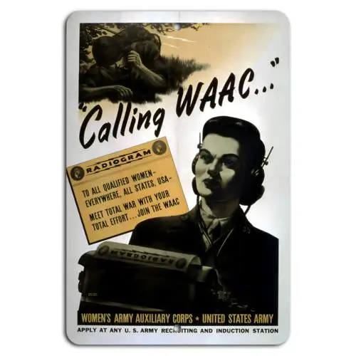 Join the WAAC: Answer the Call to Serve!-Aluminum-tin sign