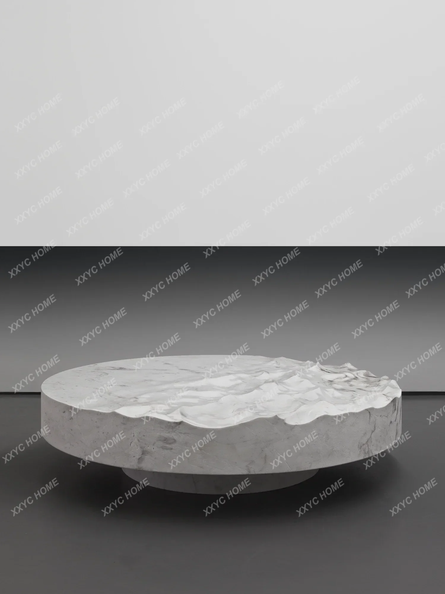 LCreative personality art postmodern zen coffee table imitation marble water ripple tea table water cube square