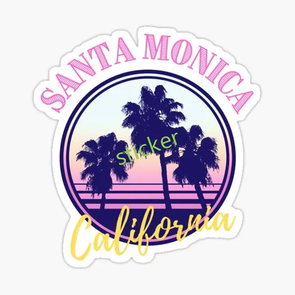 

Santa Monica Car Sticker Funny Cars Trucks Vans Walls Laptop Motorcycle Body Decoration Helmet Modification