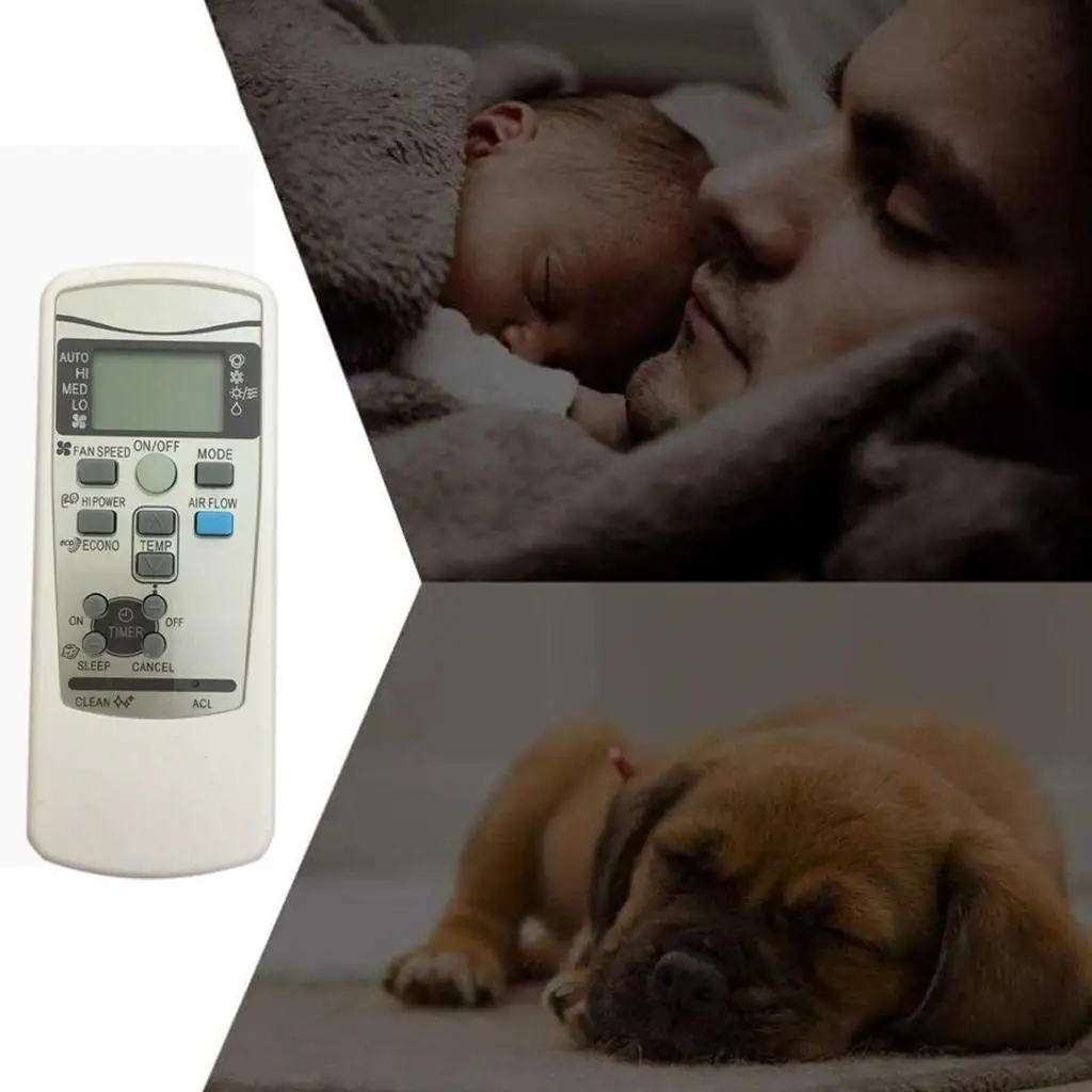 LCD Air Conditioner Remote Controller Replacement for Universal AC Units with Clock and Timer Feature