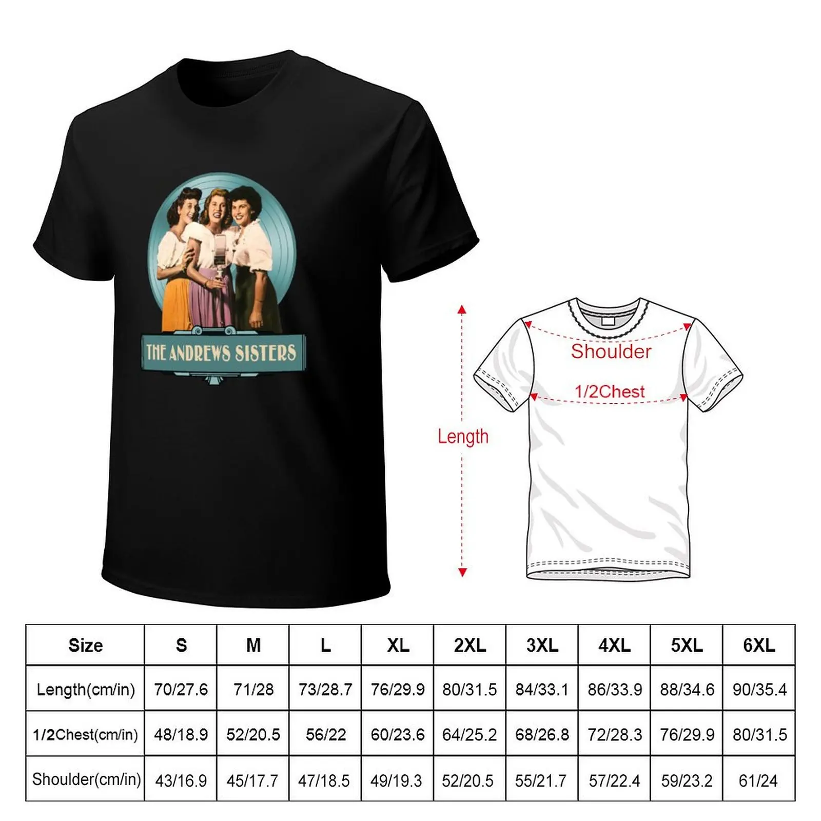 The Andrews Sisters - The Good Old Days T-Shirt Basic Short Sleeve Cotton Blend T-Shirt