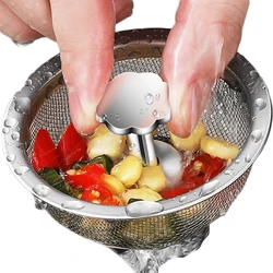 Filtro per lavello da cucina 1-3 pezzi filtro per lavello in rete di acciaio inossidabile con maniglia e tappo scarichi per lavello filtri per cestello trappola per fori di scarico