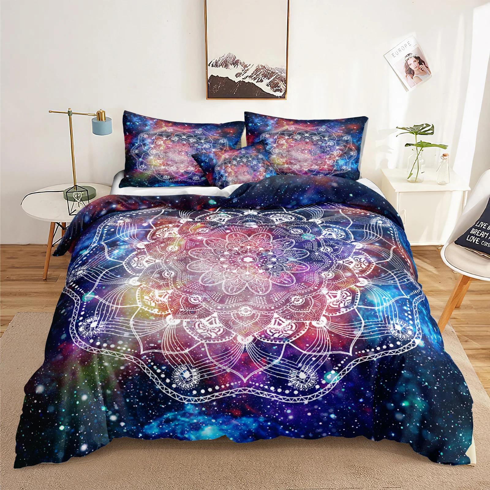 

Mandala Bedding Sets Boho Floral Duvet Cover Set Modern Fashion Home Textiles Floral Bed Linen for Dropshipping