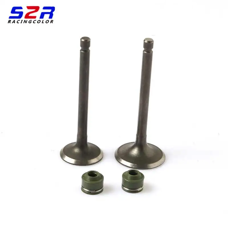 Conjunto de válvula de vástago de escape de admisión de motor de motocicleta de alta calidad y sello de aceite para Yamaha YBR125 YB125 YB125Z XTZ125